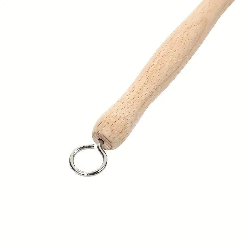 Perie de Curatat Vase si Alimente, Vivimall, din Lemn de Fag cu Coada, 24 x 5.8 cm, Perie din Sisal, Crem - vivimall.ro