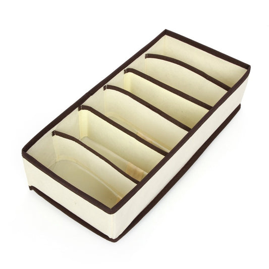 Cutie De Depozitare, Pentru Lenjerie, Sosete Si Sutiene, Material Textil, 6 Compartimente, Culoare