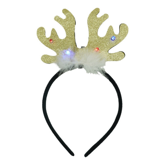 Bentita/cerc ren de Craciun, culoare negru cu auriu, marime standard, Flippy - vivimall.ro