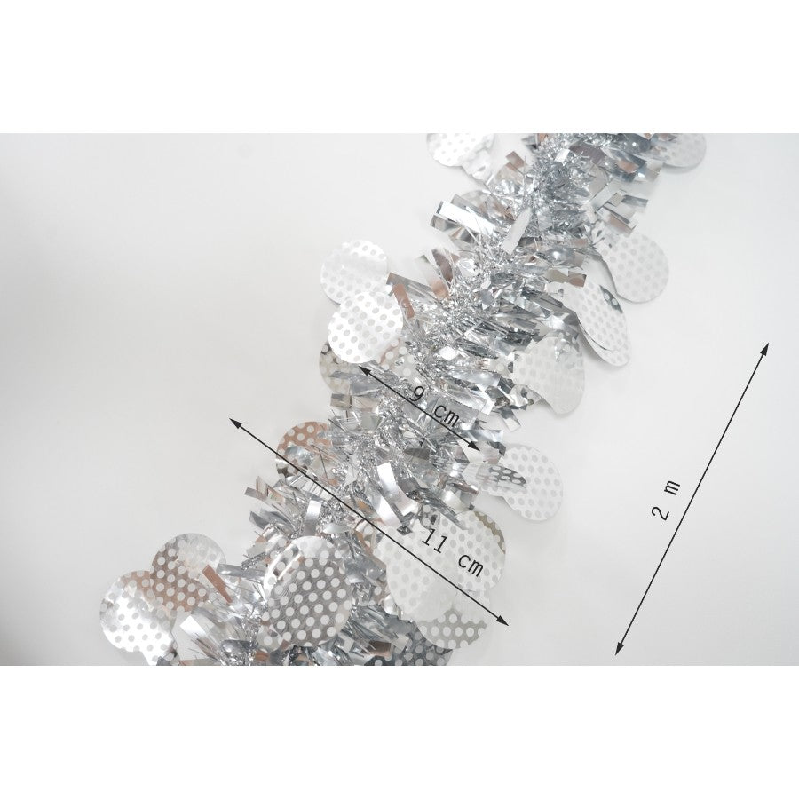 Beteala Craciun, Flippy, argintiu, marimea: 2 m x 11 cm x 9 cm material:folie PVC, interior/exterior - vivimall.ro