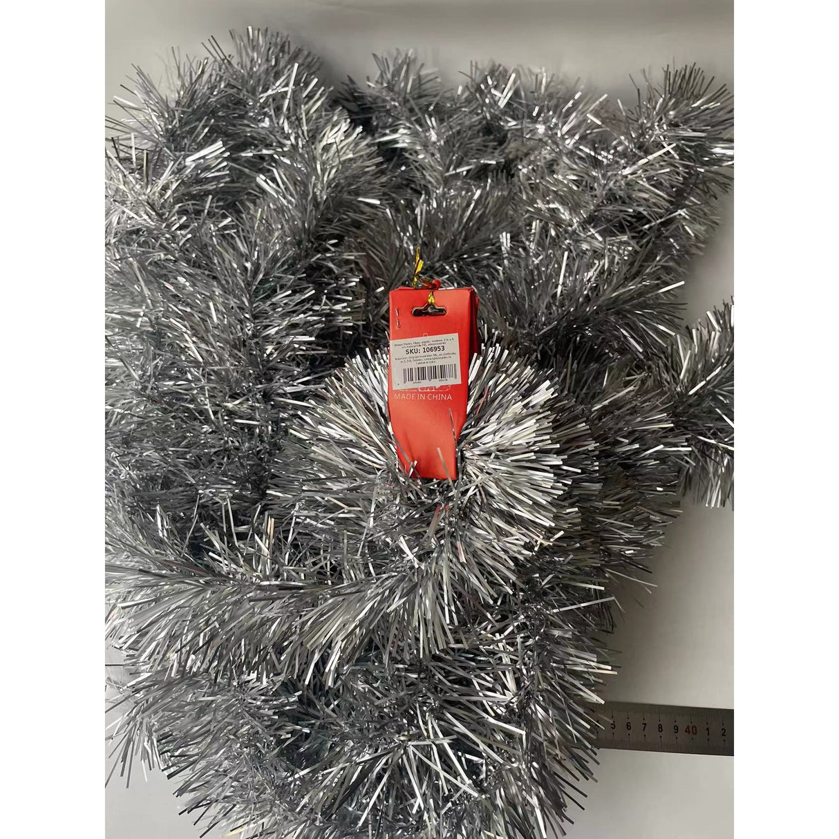 Beteala Craciun, Flippy, argintiu, marimea: 2 m x 9 cm material:folie PVC, interior/exterior - vivimall.ro