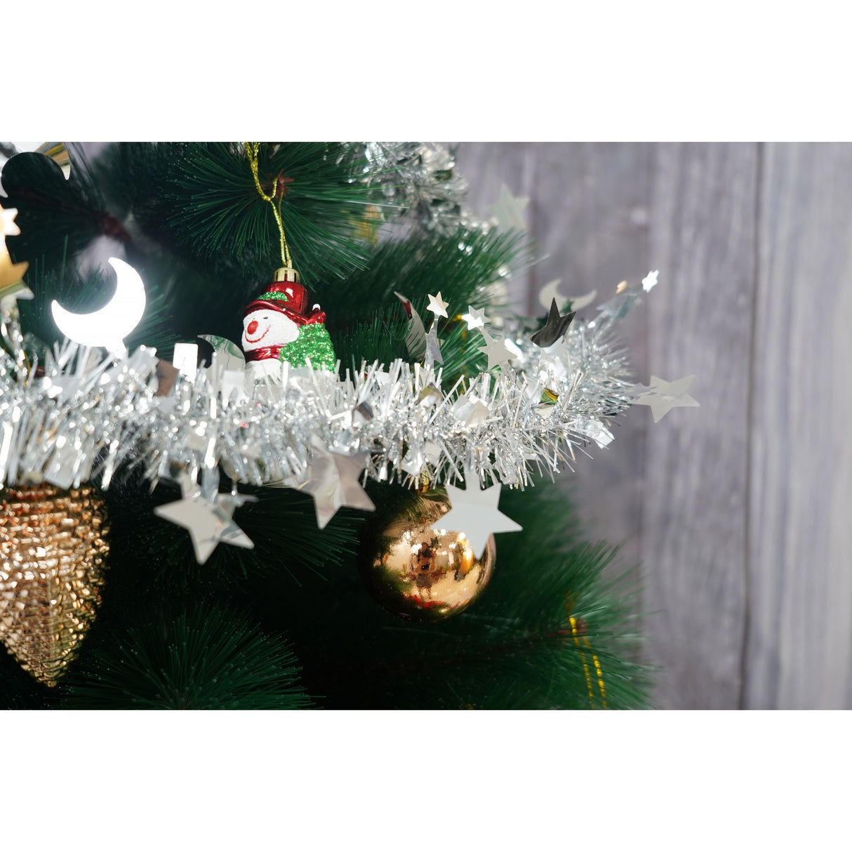 Beteala Craciun, Flippy, argintiu, marimea: 2 m x 9 cm x 5 cm material:folie PVC, interior/exterior - vivimall.ro