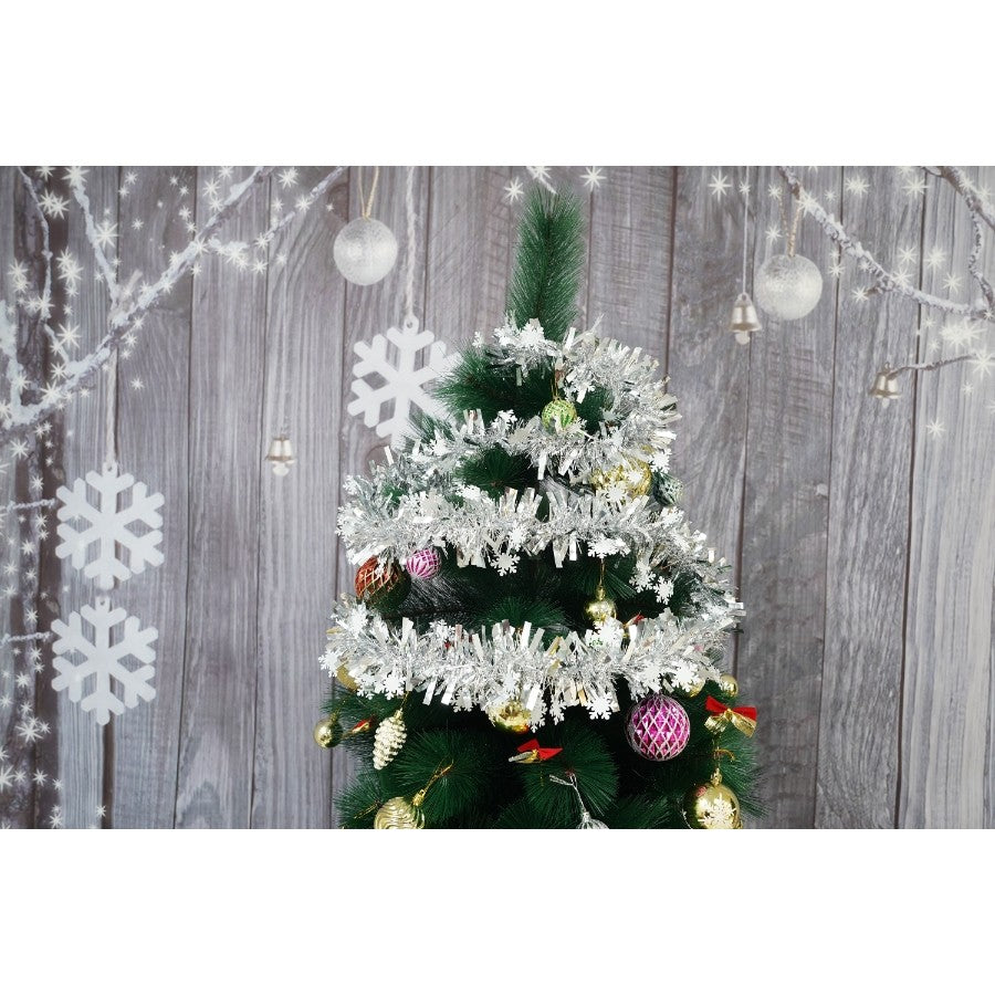 Beteala Craciun, Flippy, argintiu, marimea: 2 m x 9 cm x 9 cm material:folie PVC, interior/exterior - vivimall.ro