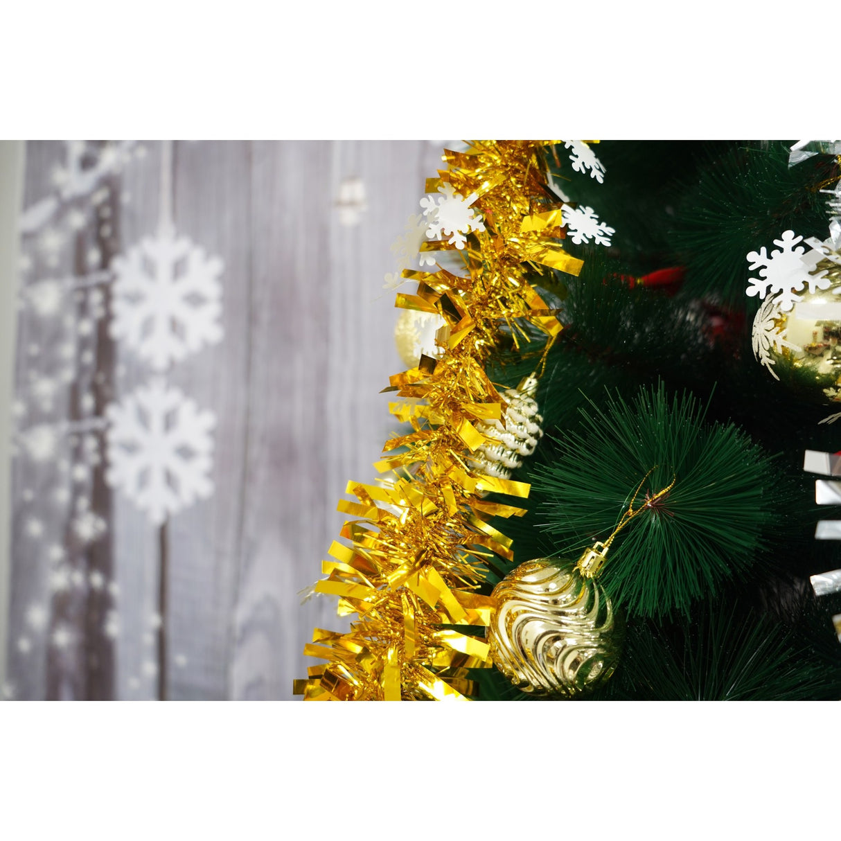 Beteala Craciun, Flippy, auriu, marimea: 2 m x 9 cm x 9 cm material:folie PVC, interior/exterior - vivimall.ro