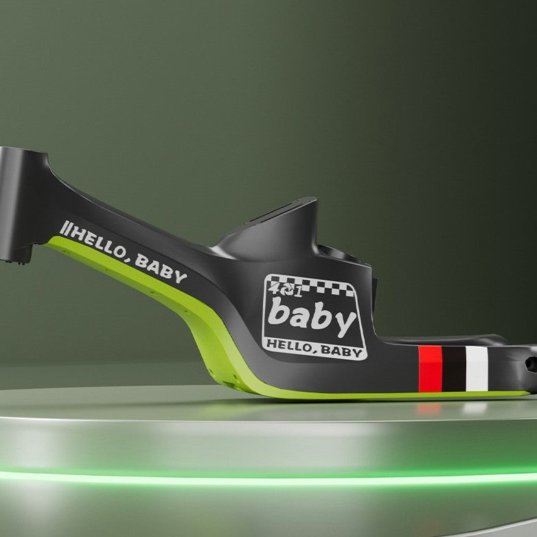 Bicicleta Multifunctionala pentru Copii, Flippy, 3 in 1 Bicicleta Troller Tricicleta, 2-6 ani, cu Roti Auxiliare, Ghidon si Scaun Reglabil, 93 x 78 x 43 cm, Negru Verde - vivimall.ro