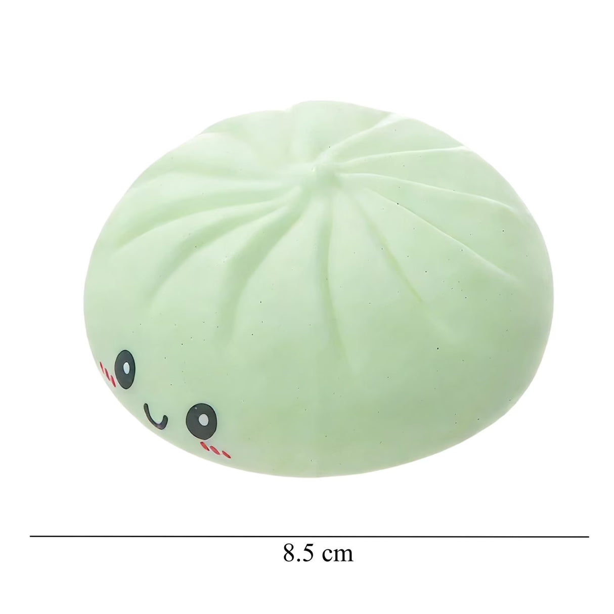 Jucărie antistres Flippy Squishy 8,5 cm verde strânsă în palmă, demonstrație revenire lentă slow rebound