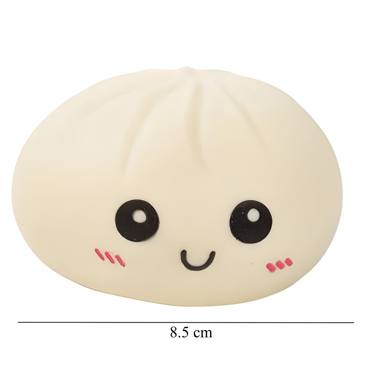 Jucărie antistres Flippy Squishy în palmă, demonstrație dimensiune jumbo 8.5 cm, model Gălușcă alb/crem