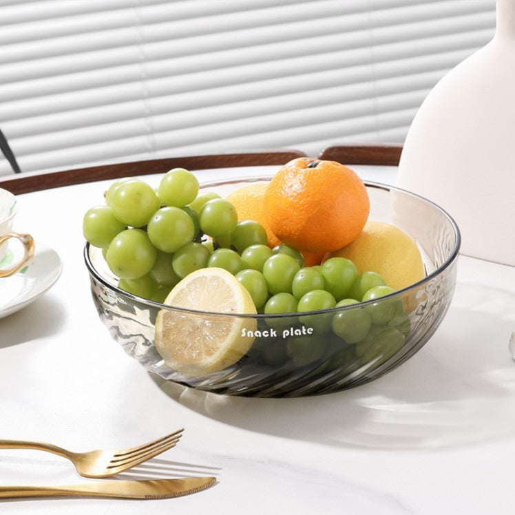 Bol cu un Singur Strat, Vivimall, pentru Fructe, Legume, Snacks, 22.4x9 cm, Transparent - vivimall.ro