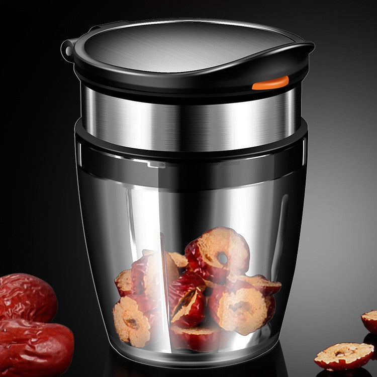 Borcan Feliator de Fructe si Legume, Vivimall, Lame in Inox Incorporate, Feliator pentru Fructe si Legume de Dimensiuni Mici si Medii, 10.5 x 6 cm, Negru - vivimall.ro