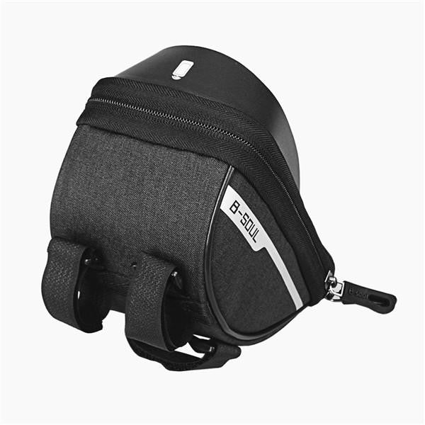 Borseta bicicleta impermeabila cu husa pentru telefon Flippy, montare pe ghidon, compatibila cu telefoane de pana la 16 cm, spatiu depozitare, 18.5x9.5 cm, negru - vivimall.ro