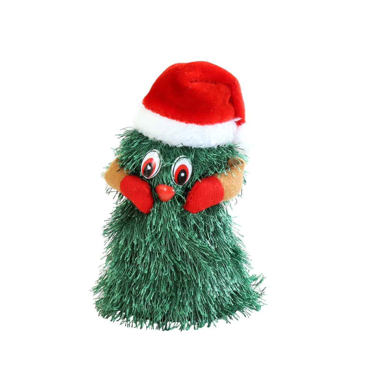 Bradut Dansator si Cantaret, Flippy, Decoratiune de Craciun, Jucarie Interactiva, 16 cm Inaltime, Verde