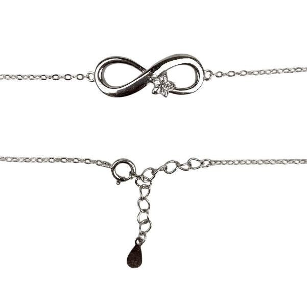 Bratara Argint 925 Infinit cu Floare - vivimall.ro