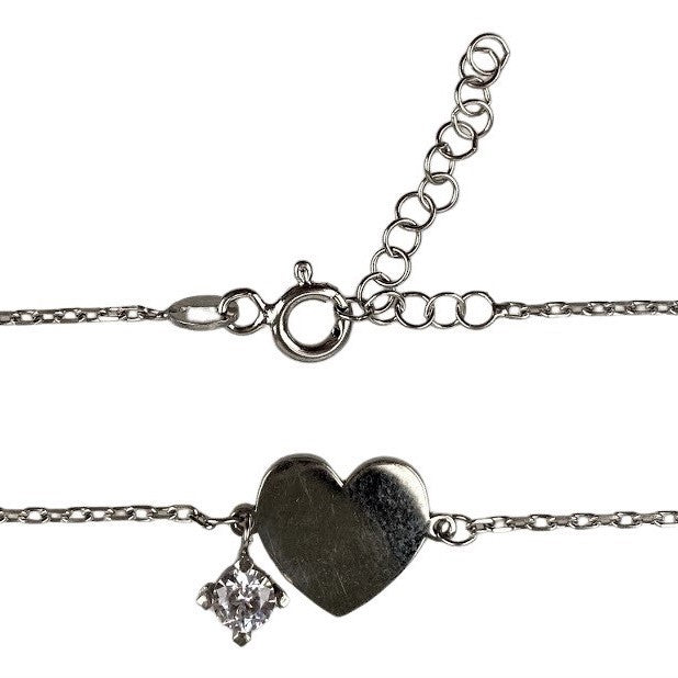 Bratara Argint 925 Inima si Piatra - vivimall.ro