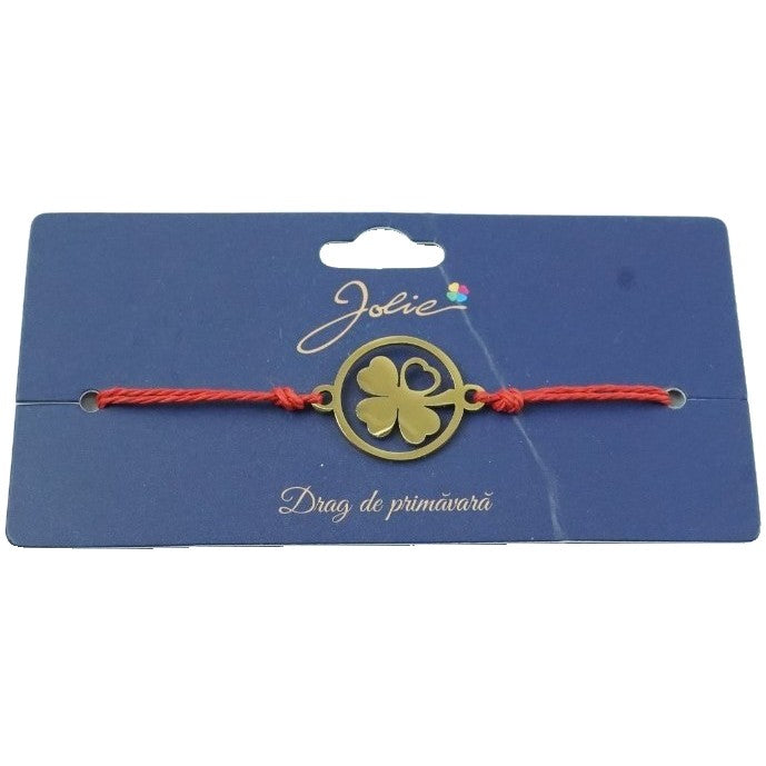 Bratara Aurie Inox M6 Trifoi Mare - vivimall.ro