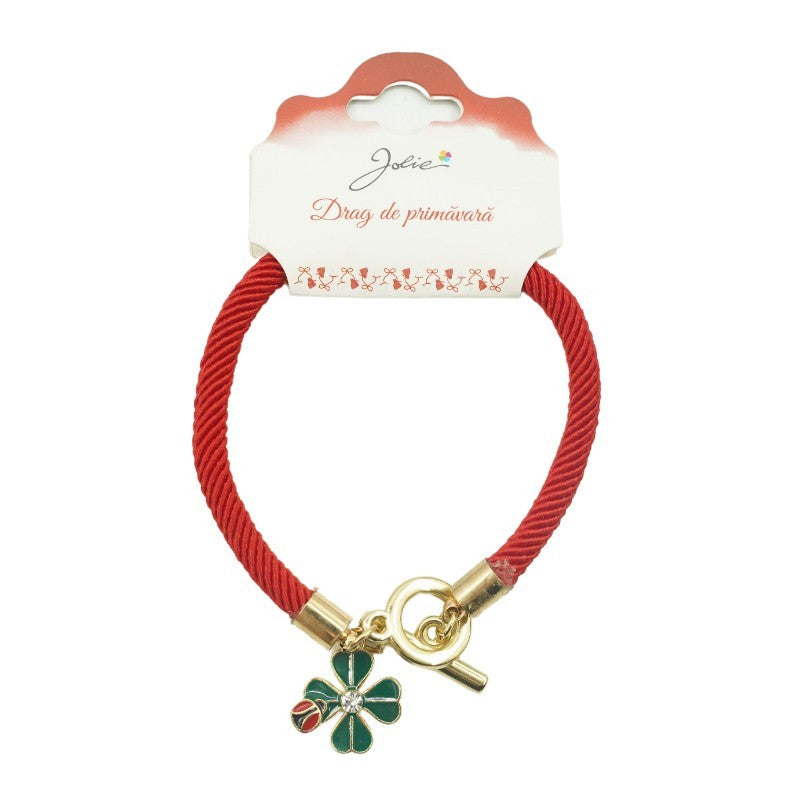 Martisor Bratara Aurie Jolie V11 Trifoi - vivimall.ro