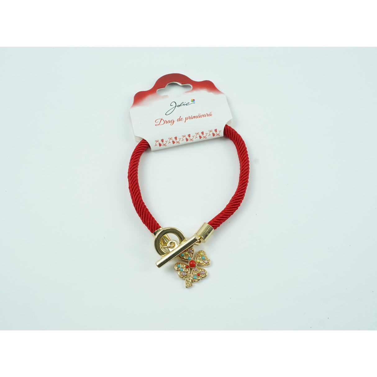 Martisor Bratara Aurie Jolie V12 Trifoi - vivimall.ro