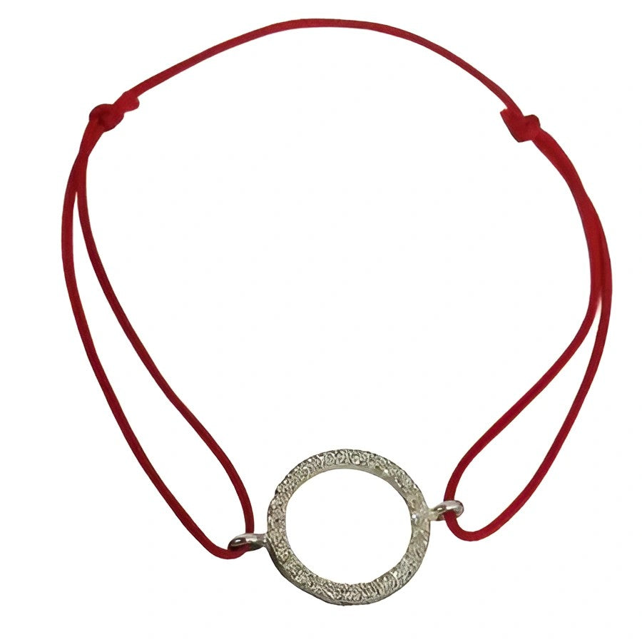 Bratara Snur Reglabil, Argint 925, Cerc Mare Cu Pietre, Jolie Silver, 1 g, 2 cm x 1.5 cm - vivimall.ro