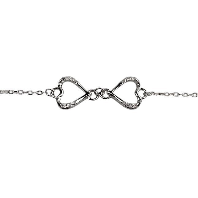 Bratara din Argint 925 Inimi Unite cu Minizirconii