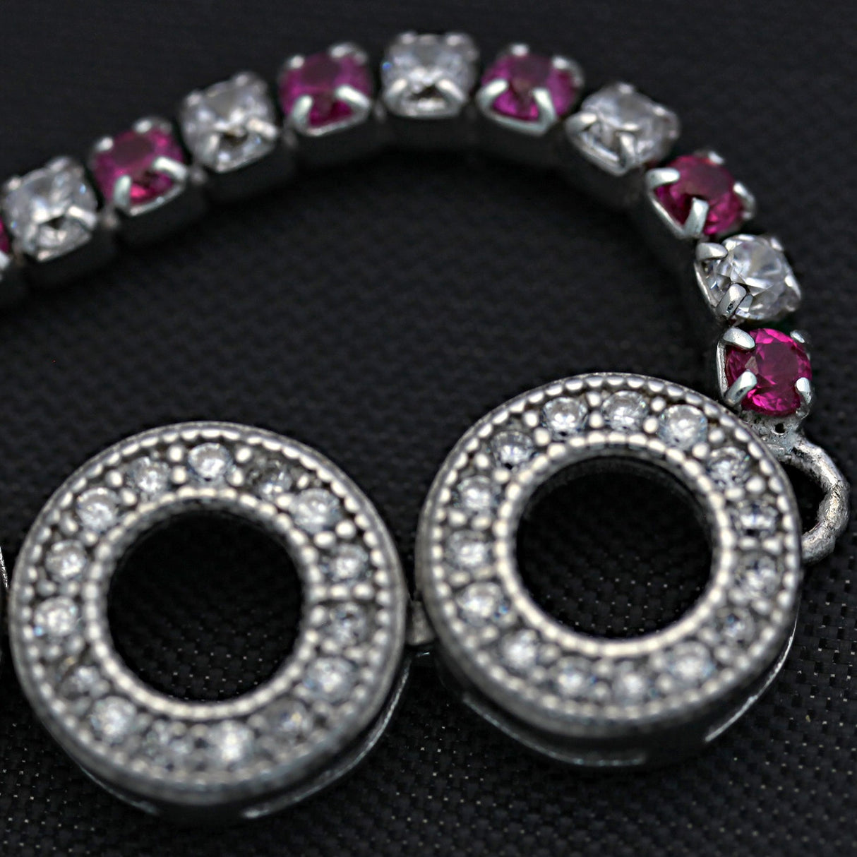 Bratara din Argint 925 tip Tenis cu Cercuri si Zirconii - vivimall.ro