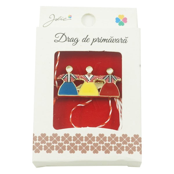 Brosa Mica in Cutie Hora Tricolora - vivimall.ro