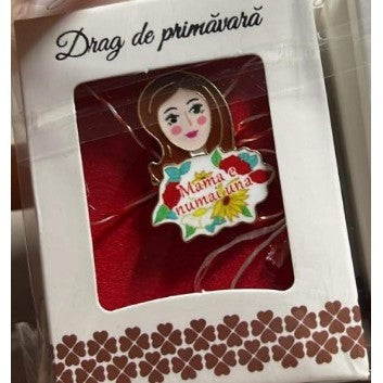 Brosa Mica in Cutie Jolie model Mama e numai una - vivimall.ro