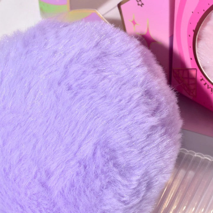 Aplicator pentru Iluminator/Pudra, Tip Buretel Pufos, Kevin & Coco, 9.6 x 9.6 x 7.2cm, Mov - vivimall.ro