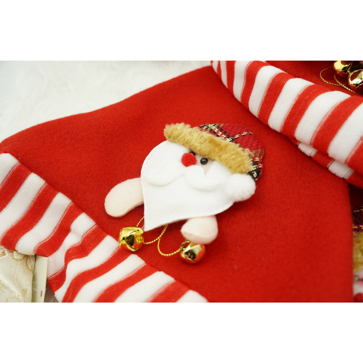 Caciulita de Mos Craciun, Vivimall,cu ornament de Mos Craciun, rosie, marime universala, material textil - vivimall.ro