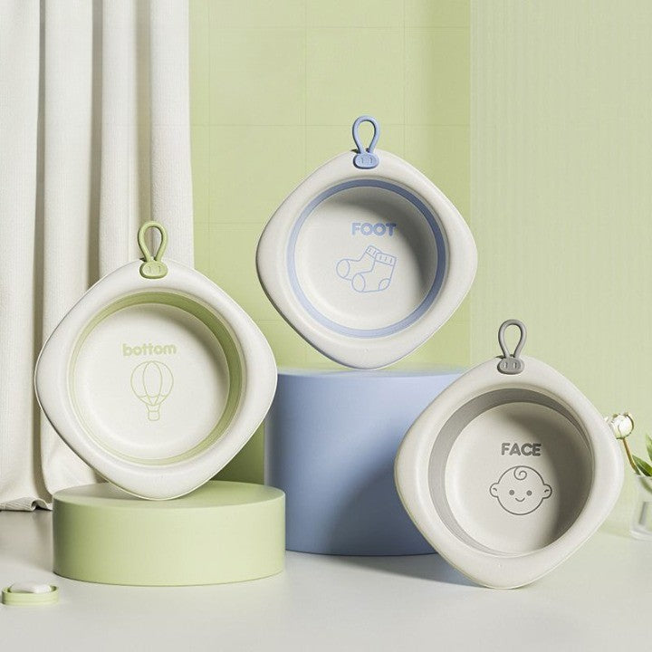 Cada Pliabila pentru Baie pentru Copii, Vivimall, Cadita pentru Bebelusi, Model Romb pentru Fata, Gri, 31.5x31.5x3.5 cm, 3L - vivimall.ro