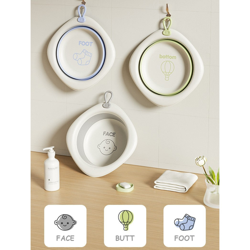 Cada Pliabila pentru Baie pentru Copii, Vivimall, Cadita pentru Bebelusi, Model Romb pentru Picioare, Mov, 31.5x31.5x3.5 cm, 3L - vivimall.ro