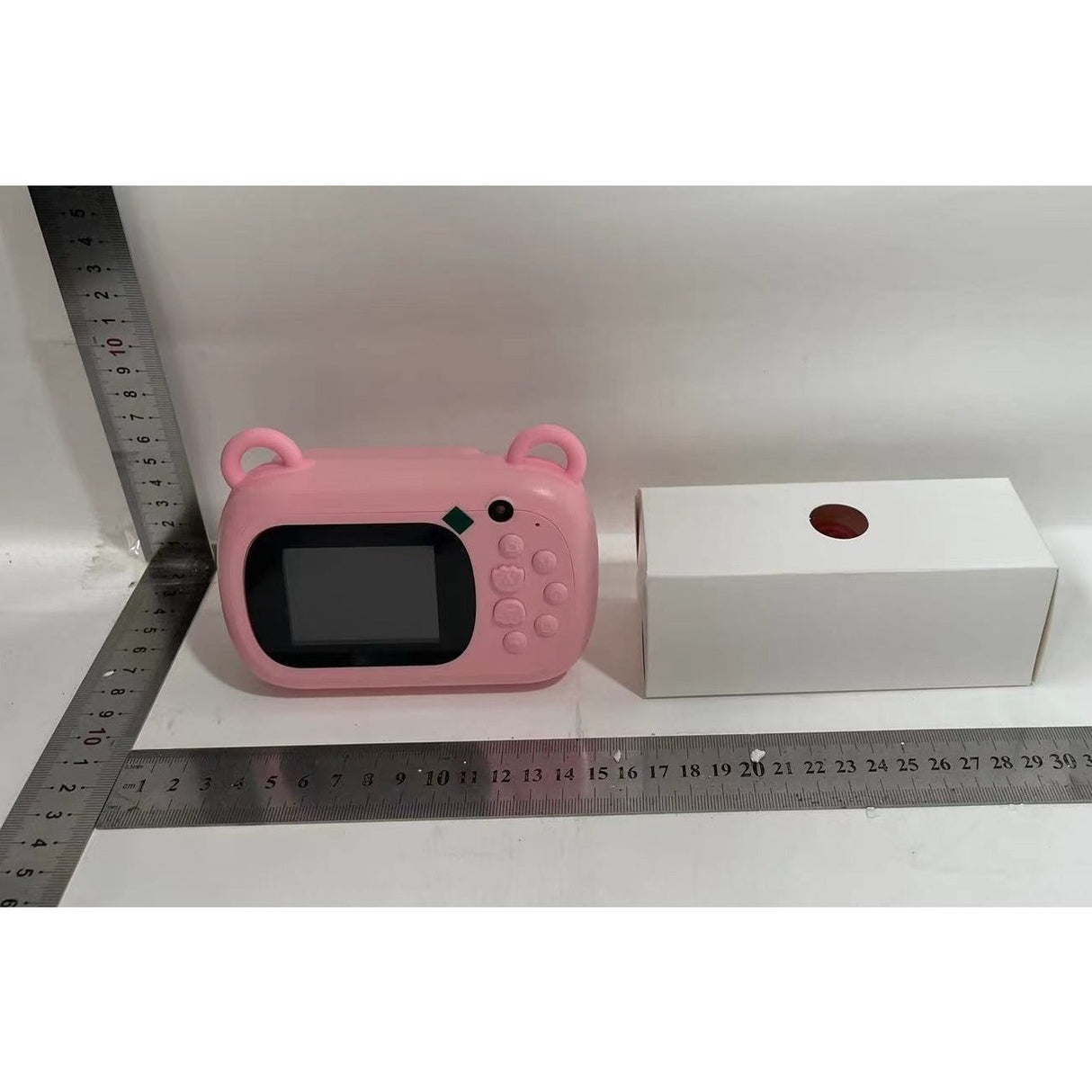 Camera Instantanee pentru Copii, Vivimall, Camera Frontala + Selfie, cu Functie de Printare, Cablu USB-C, Bluetooth, Compatibil iOS/Android, Imprimare APP, Model Iepure Love, Roz - vivimall.ro