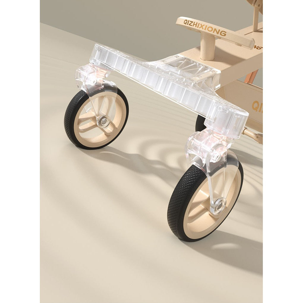 Carucior Sport Vivimall 3in1, 6-36 Luni, Pliabil, Tavita pentru Masa, Pat de Dormit, Centura de Siguranta, Roti 360 Grade, Reversibil, Parasolar, Maner Reglabil, 64 x 35 x 100 cm, Alb