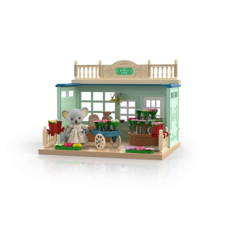 Casa de papusi, magazin cu flori, cu mobilier si figurine - vivimall.ro