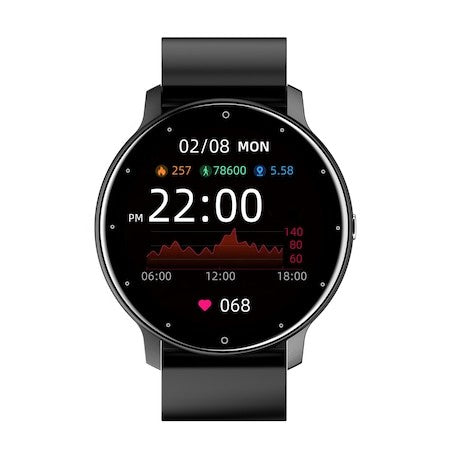 Ceas smartwatch si bratara fitness Flippy ZL02D, oxigen, ritm cardiac, pedometru, notificari, IP67, Compatibil cu Android/iOS, vibratii, multi sport, Negru - vivimall.ro