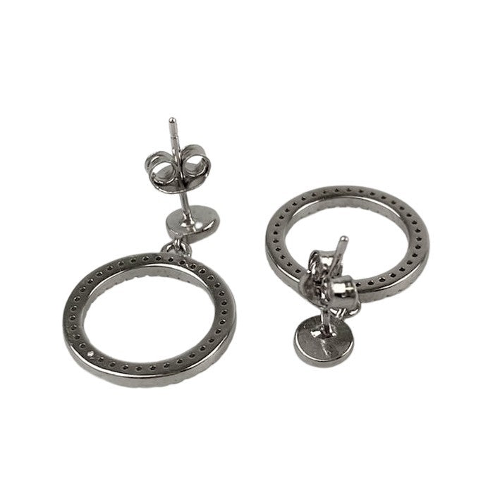 Cercei Argint 925 Cerc cu Minizirconii - vivimall.ro