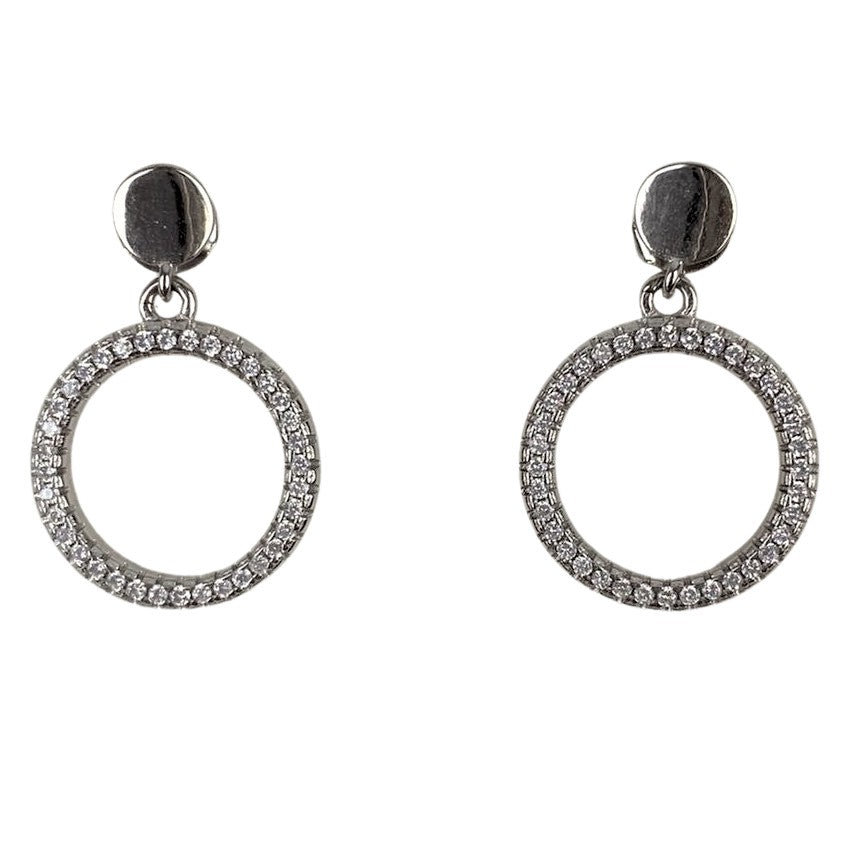 Cercei Argint 925 Cerc cu Minizirconii - vivimall.ro