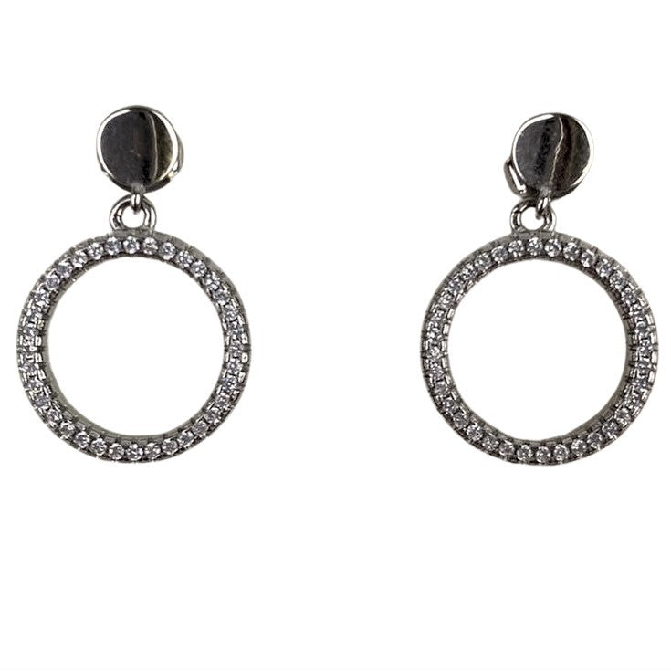 Cercei Argint 925 Cerc cu Minizirconii - vivimall.ro