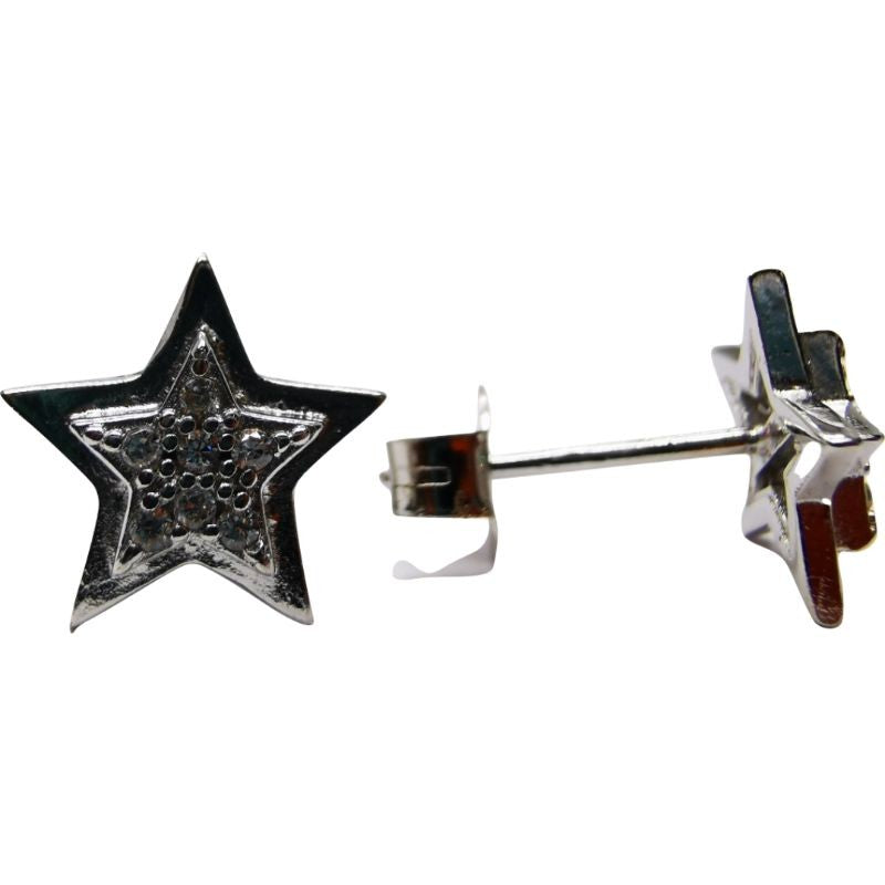 Cercei Argint 925 Steluta in Relief - vivimall.ro