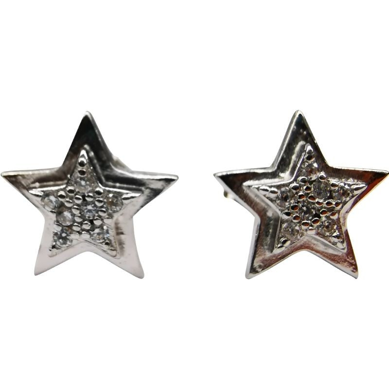 Cercei Argint 925 Steluta in Relief - vivimall.ro