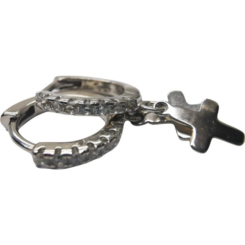 Cercei Argint 925 Tortita cu Cruce - vivimall.ro