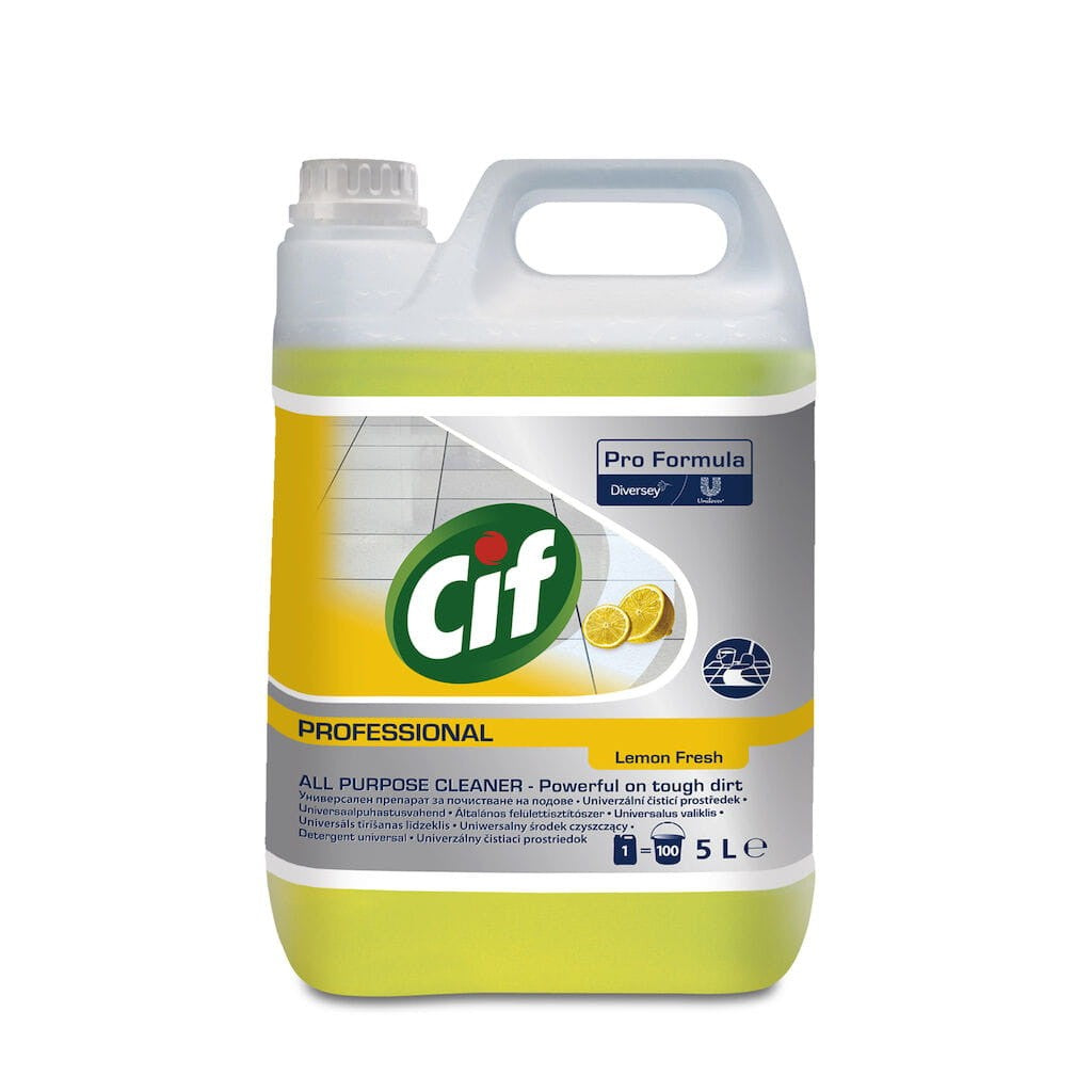 Pachet CIF Professional APC Lemon Fresh – Detergent Universal, Parfum de Lamaie, 2×5 L - vivimall.ro