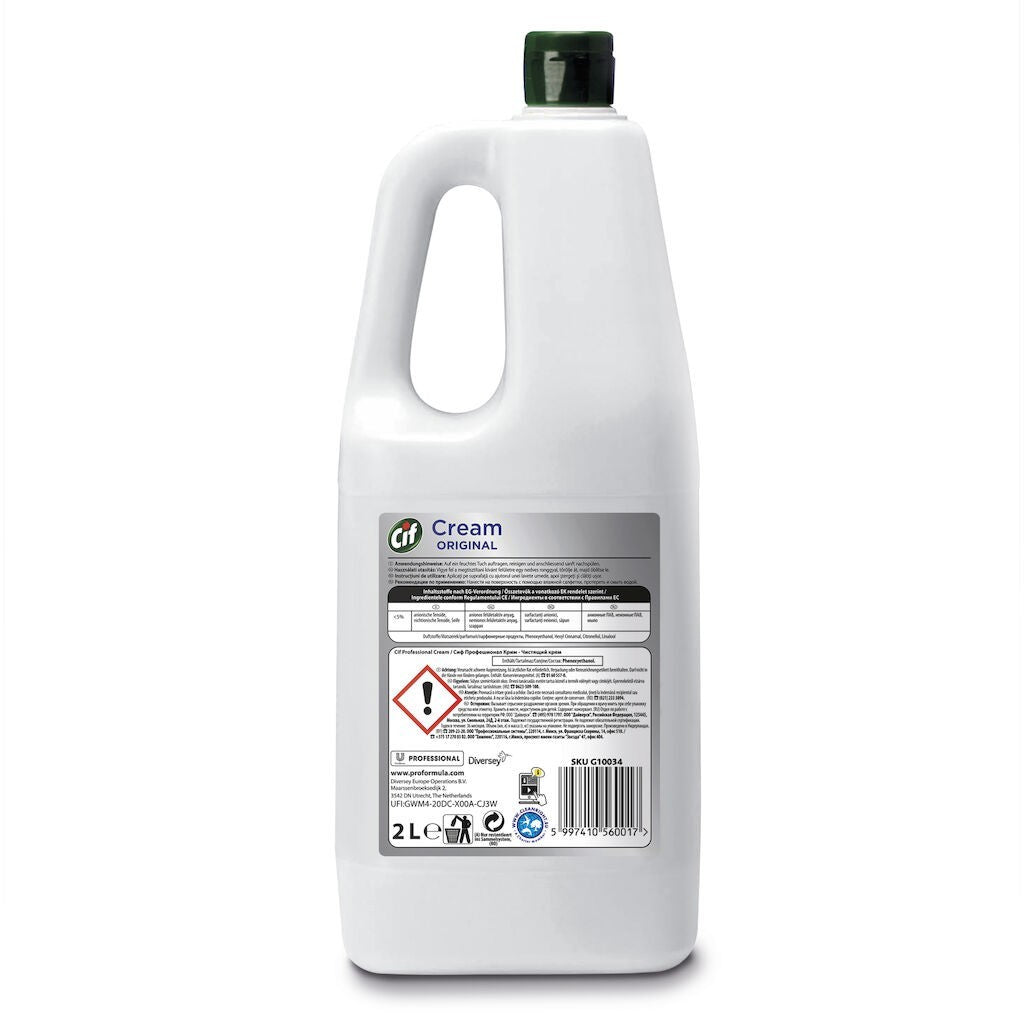 CIF Professional Cream – Crema de Curatare Non-Abraziva, 2 L - vivimall.ro