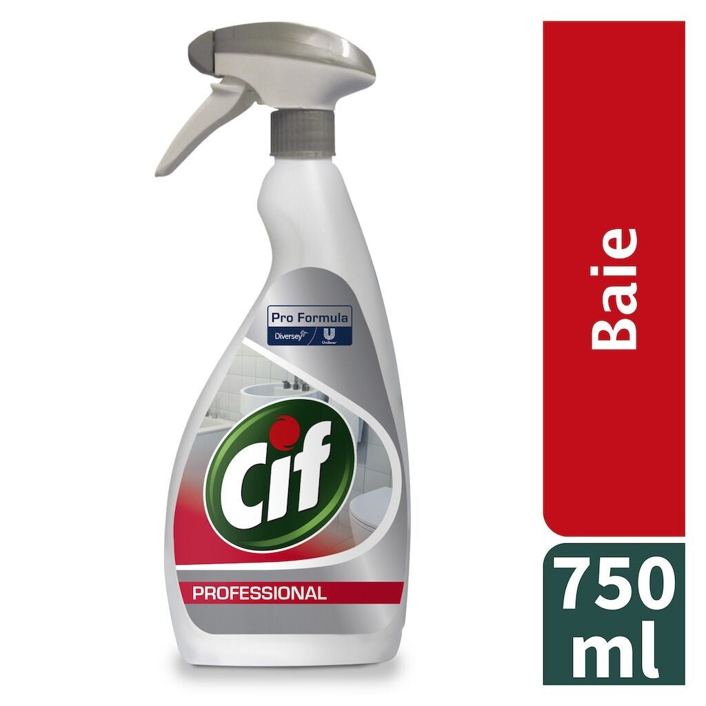 Detaliu capac spray flacon CIF Professional Washroom, formula Pro anticalcar pentru suprafețe sanitare