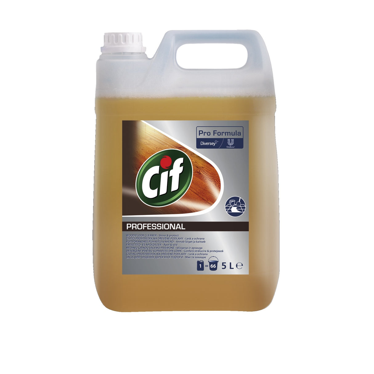 CIF Professional Wood Floor Cleaner – Detergent pentru Pardoseli din Lemn 5 L - vivimall.ro