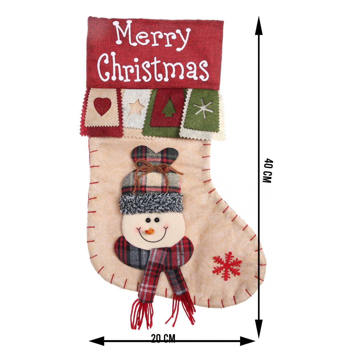 Ciorap Cadouri, Flippy,cu model om de zapada,crem, marimea 20x40 cm, textil, interior - vivimall.ro