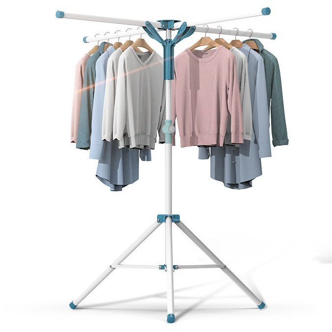 Uscator de Rufe, Vivimall, Tip Umbrela, Pliabil, Telescopic, pentru Interior-Exterior, cu Patru Tije, Picior Anti-Alunecare, Inaltime Ajustabila, 108 pana la 165 cm - vivimall.ro