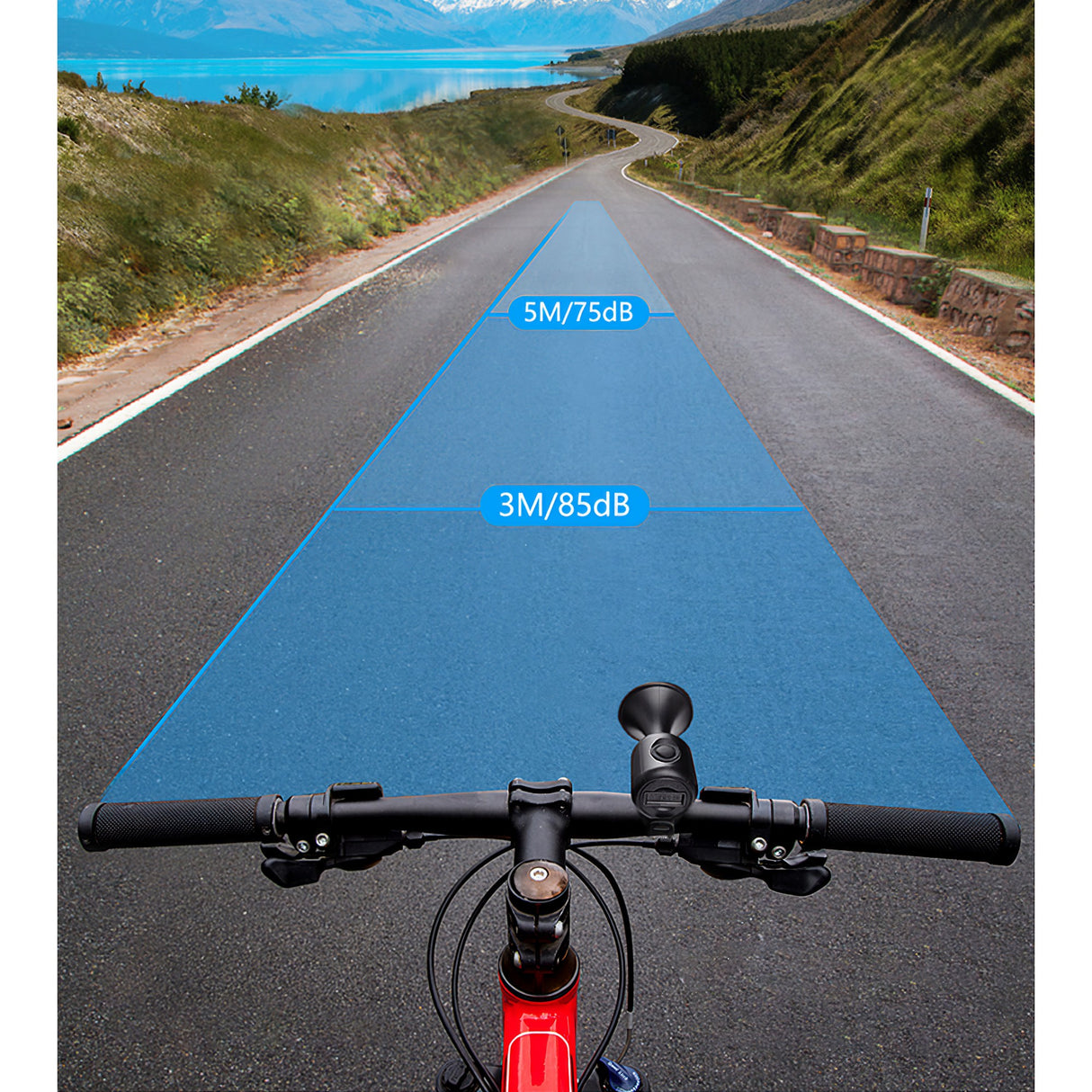 Claxon electric pentru bicicleta, Vivimall, rezistent la apa, 120 dB, albastru - vivimall.ro