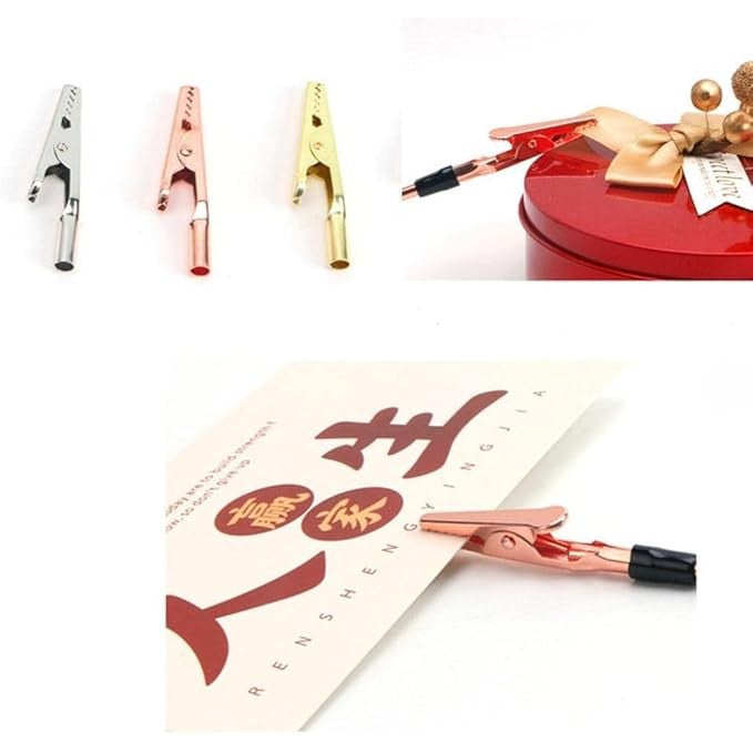 Clema mini pentru fixarea bijuteriilor, Vivimall, din Metal, Ajutor pentru Bratari, Incuietori, Fermoare, Ajustare, Clema pentru Gura, 15.5 cm, Auriu - vivimall.ro