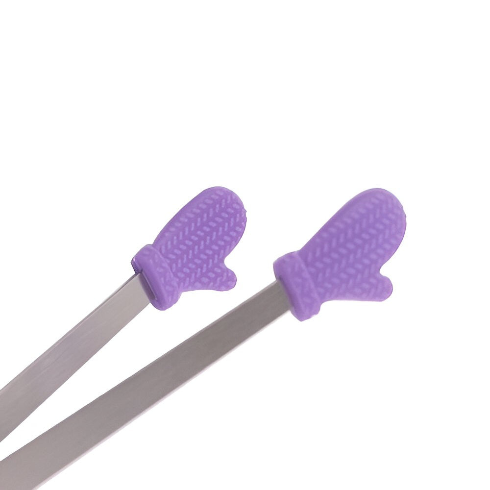 Cleste Creativ pentru Mancare, Vivimall, Model Manusi din Silicon, 14.5x3 cm, Rezistent la Temperaturi Inalte si Coroziune, Mov - vivimall.ro