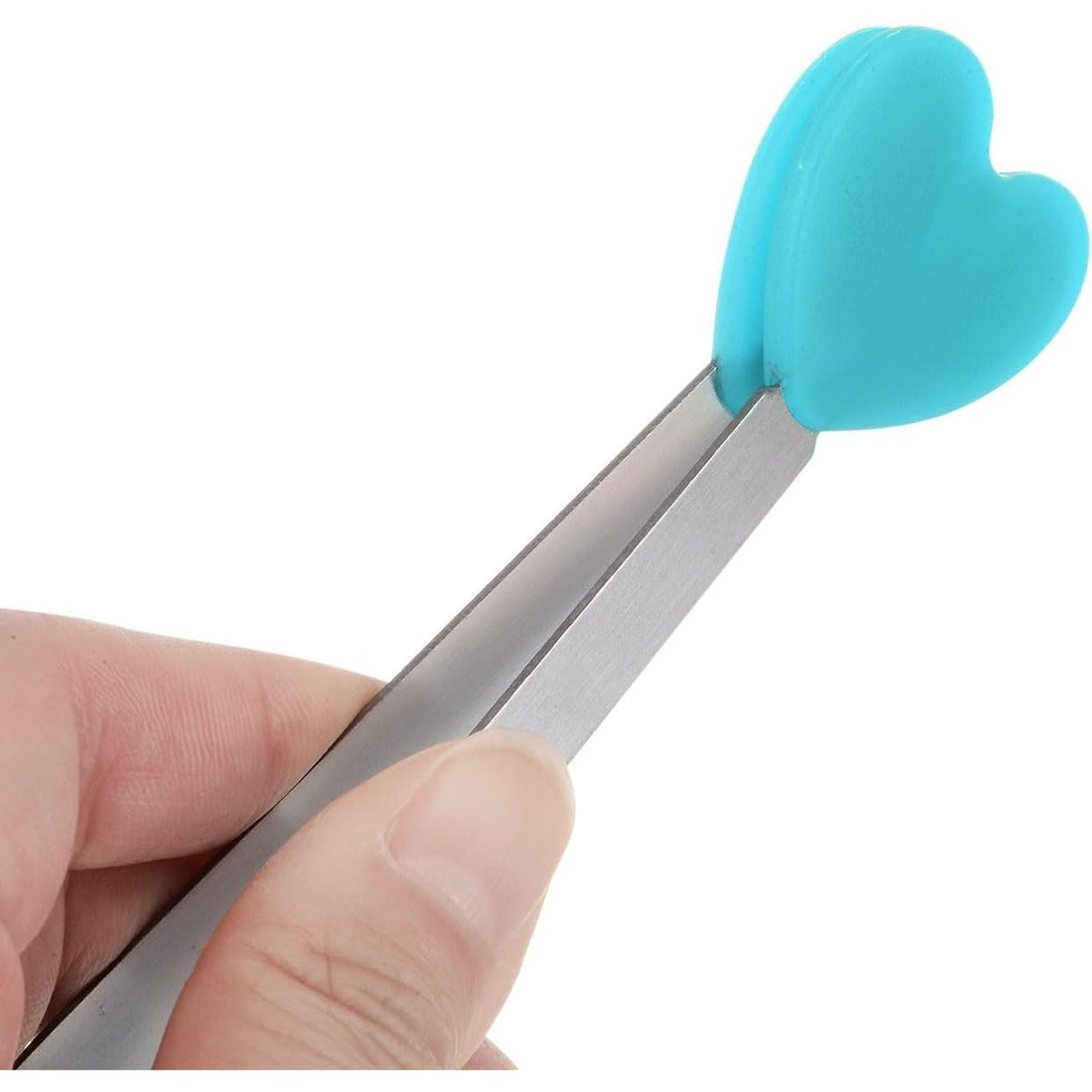 Cleste Creativ pentru Mancare, Vivimall, Model Inimioare din Silicon, 14.5x3 cm, Rezistent la Temperaturi Inalte si Coroziune, Albastru - vivimall.ro