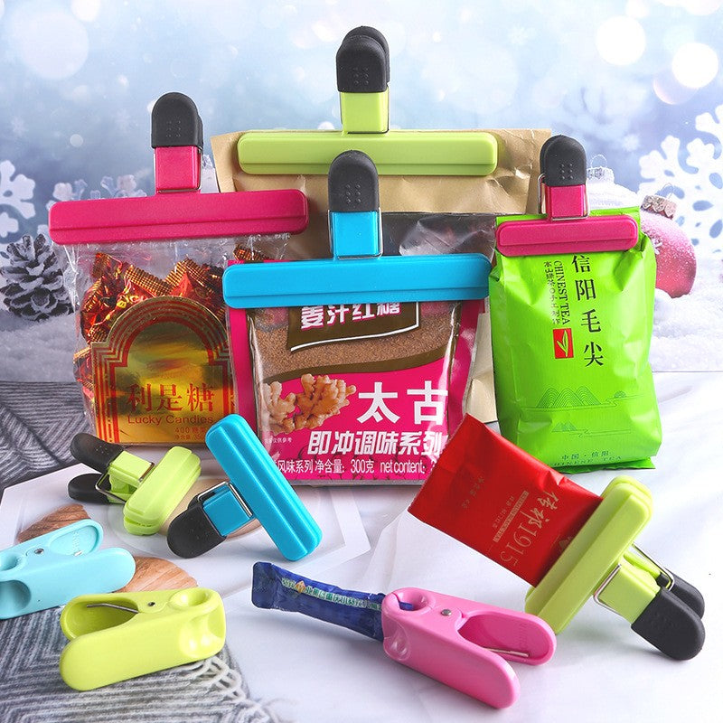 Cleste Multifunctional pentru Sigilarea Pungilor, Vivimall, din Plastic, Mentine Alimentele Proaspete, 7x6.5 cm, Verde - vivimall.ro